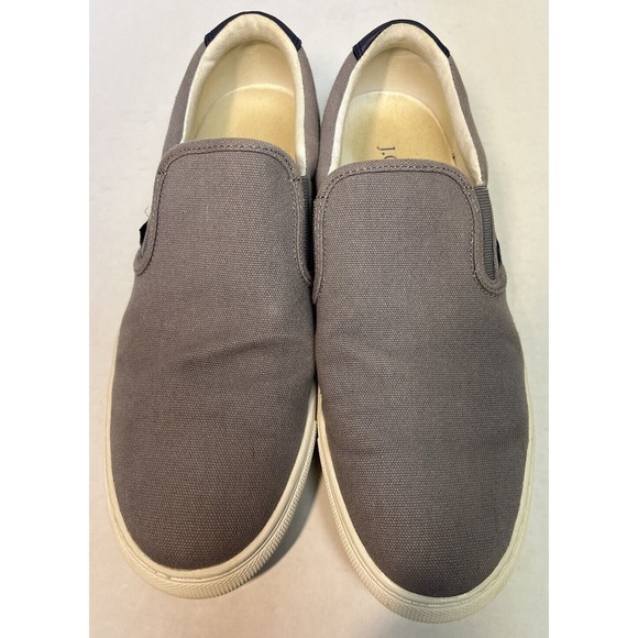 J.CREW Other - J Crew Mens Explorer Canvas Slip-on Sneaker Sz 8 Gray Coastal Casual Comfortable